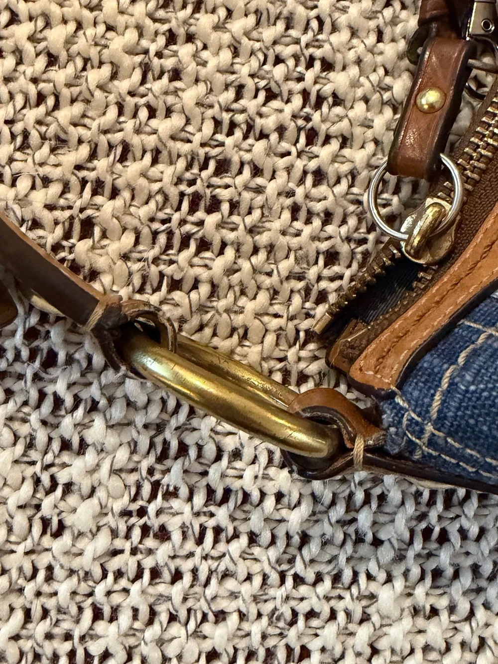 Coach Denim Signature Hobo Shoulder Bag in Blue Denim